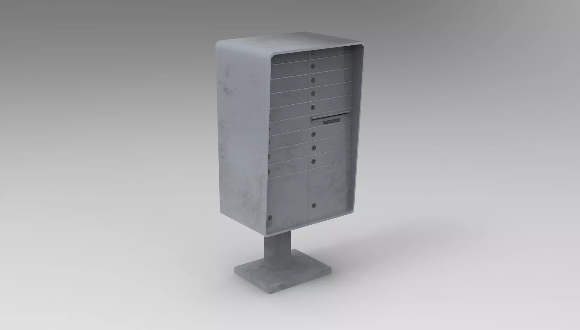 Apartment Mailbox Low-poly 3D model_0