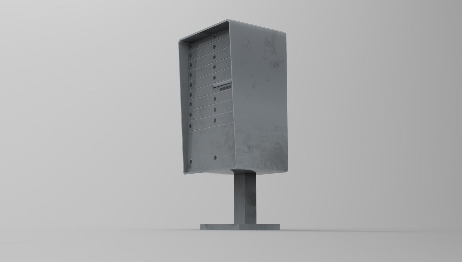 Apartment Mailbox Low-poly 3D model_4