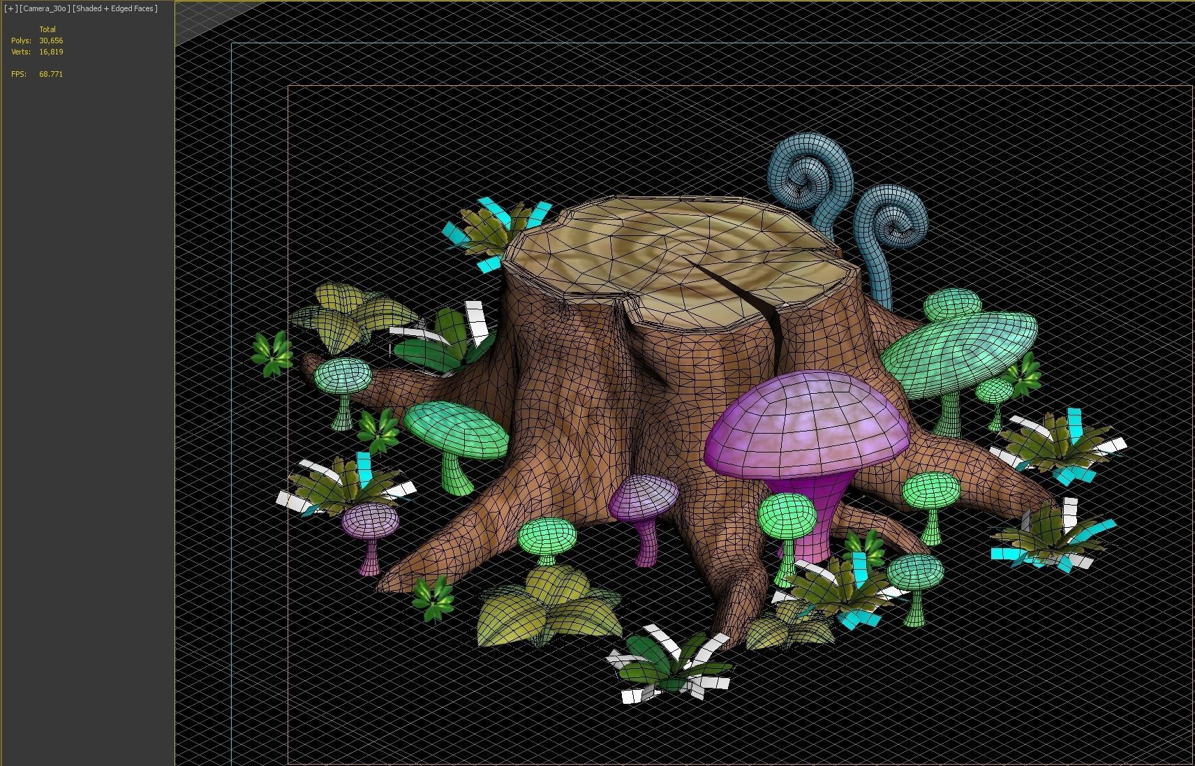 tree stump 3D model_4