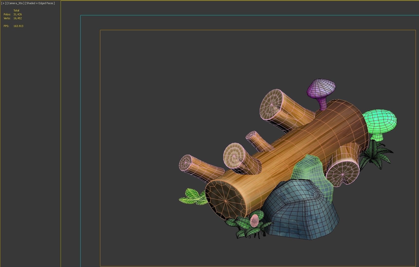 tree stump 3D model_2