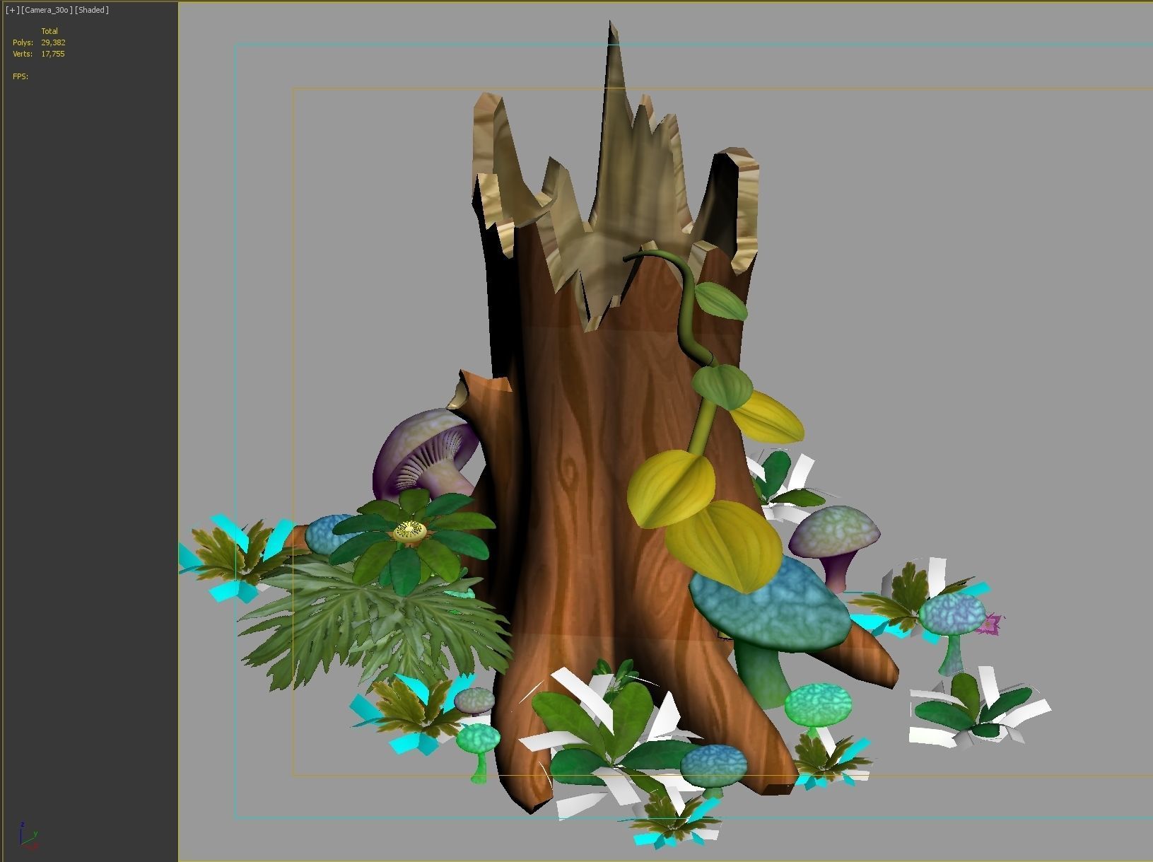 tree stump 3D model_5