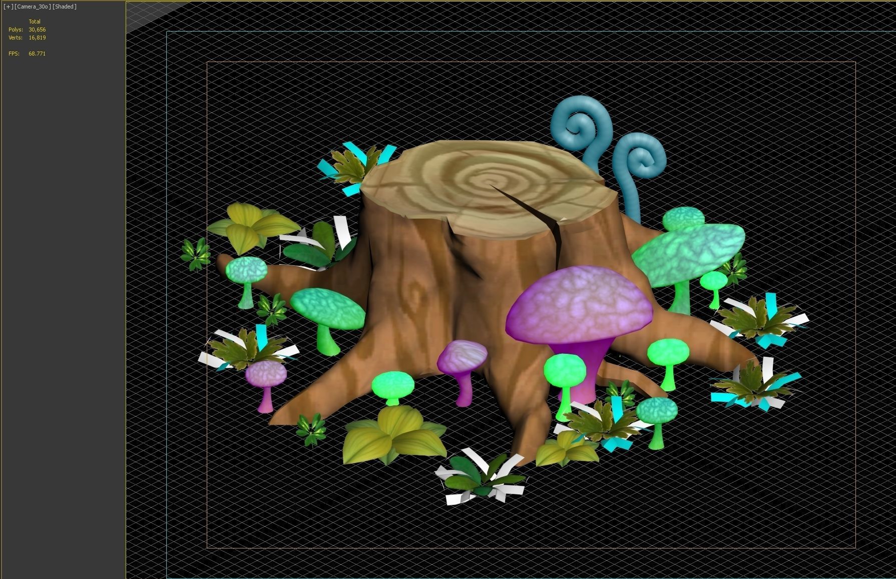 tree stump 3D model_3