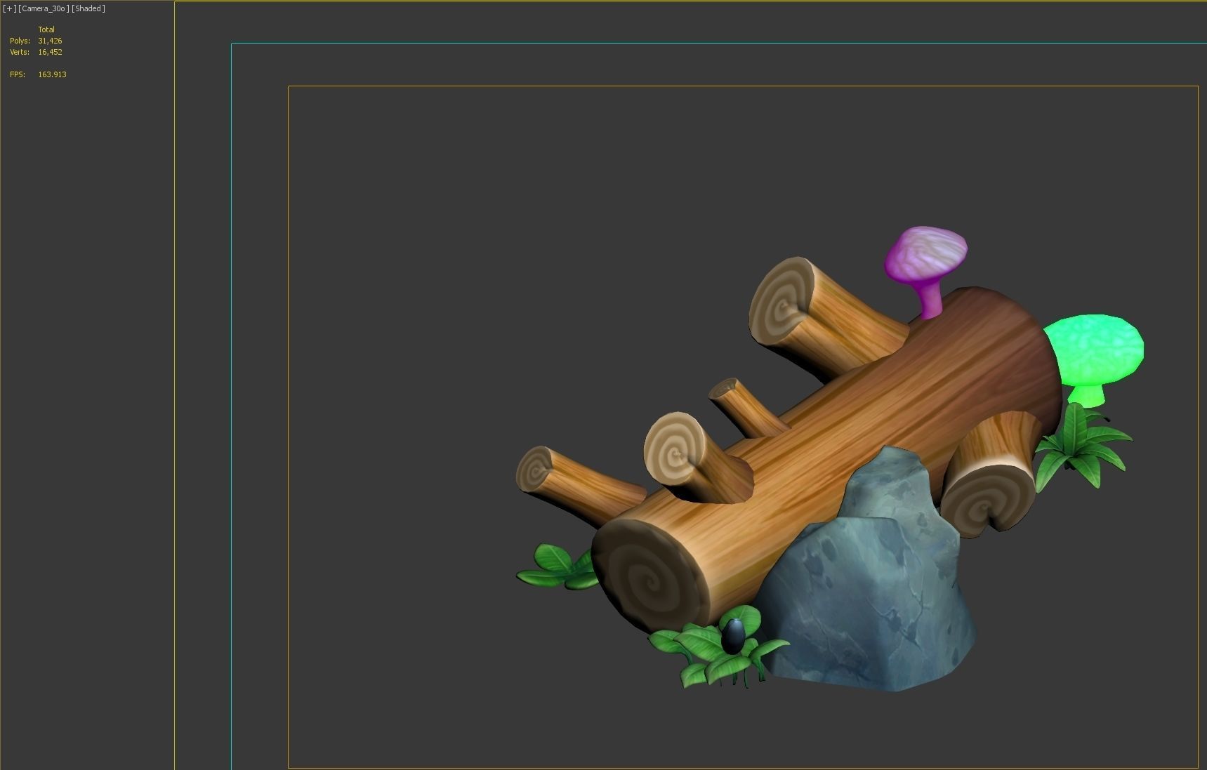 tree stump 3D model_1