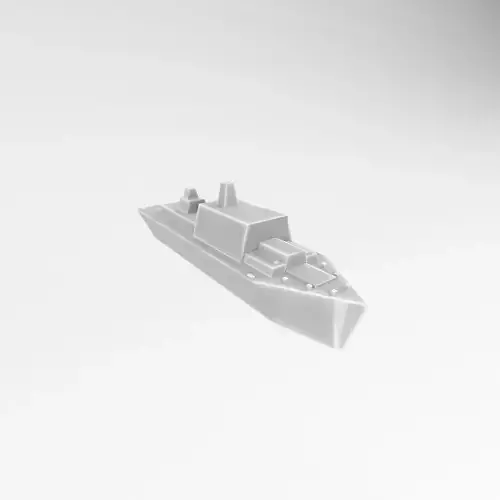 Cartoon Simple Warship v1 009