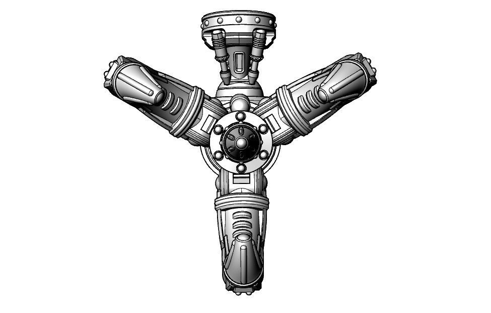 MAGGIE BATTLE CLAW AND CHAINSWORD FOR QUESTING KNIGHTS 3D print model_17