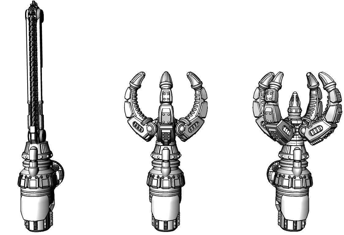 MAGGIE BATTLE CLAW AND CHAINSWORD FOR QUESTING KNIGHTS 3D print model_18