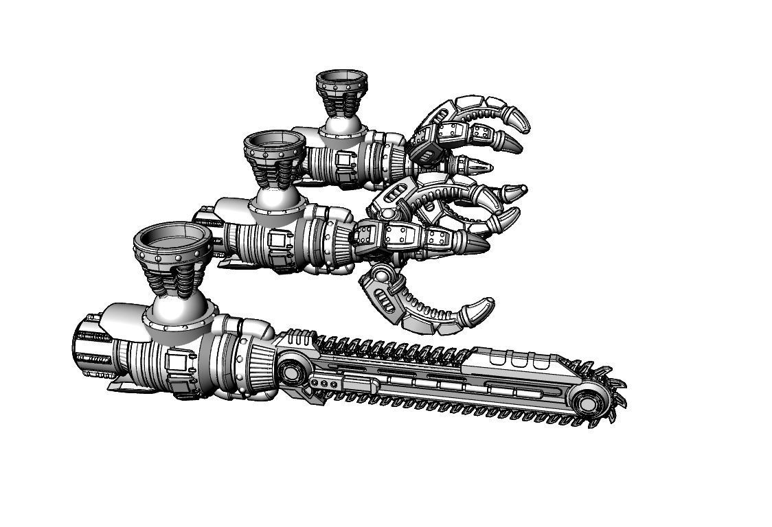 MAGGIE BATTLE CLAW AND CHAINSWORD FOR QUESTING KNIGHTS 3D print model_13