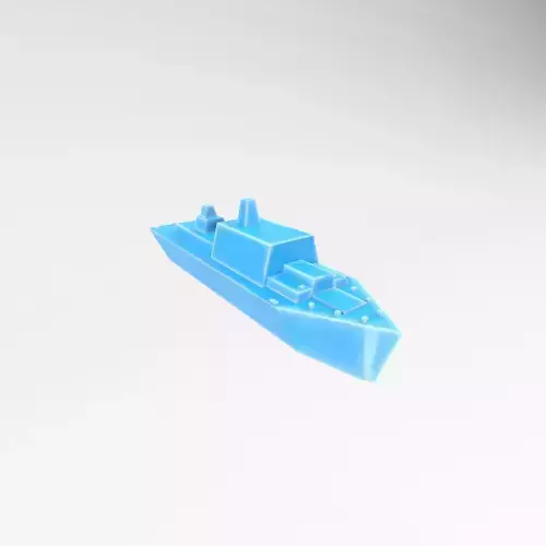 Cartoon Simple Warship v1 011