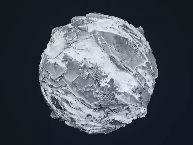 Snow Ice Ground Seamless PBR Texture 04