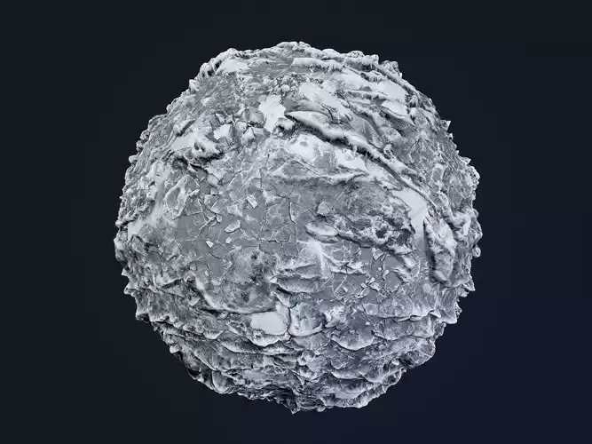 Snow Ice Ground Seamless PBR Texture 06