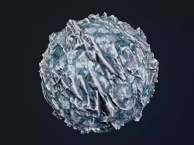 Snow Ice Ground Seamless PBR Texture 07