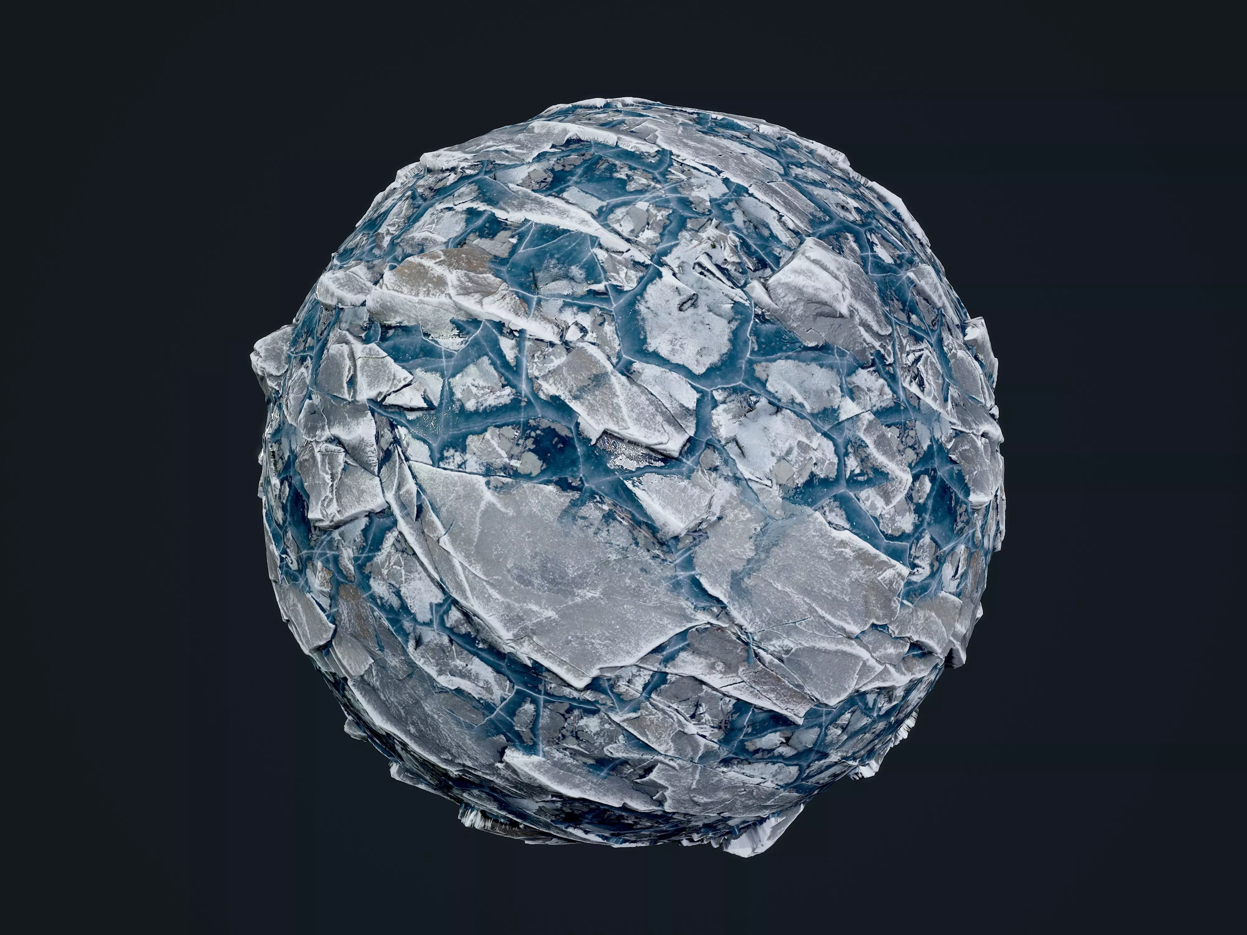 Snow Ice Ground Seamless PBR Texture 08 Texture_0