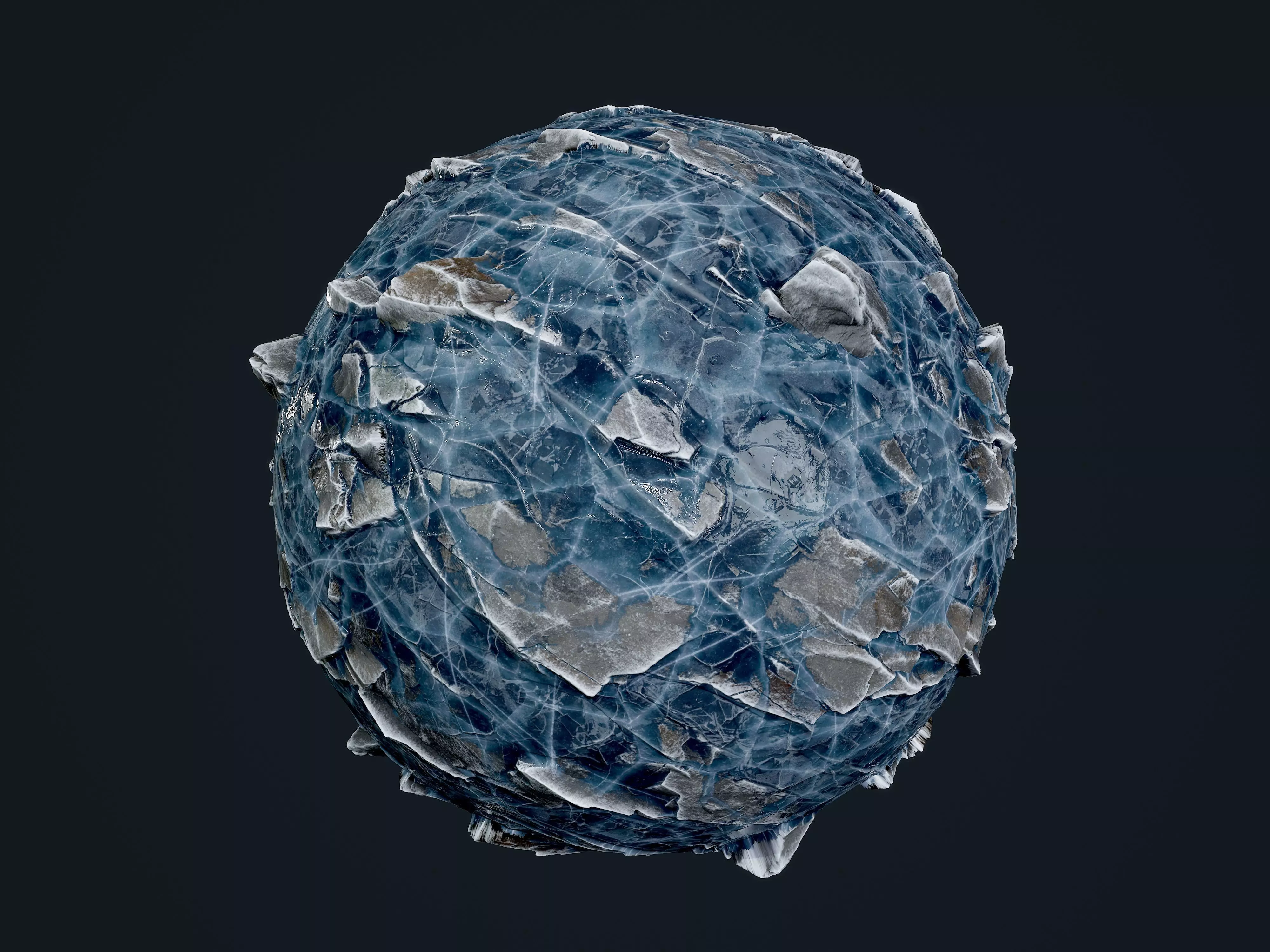 Snow Ice Ground Seamless PBR Texture 09 Texture_0