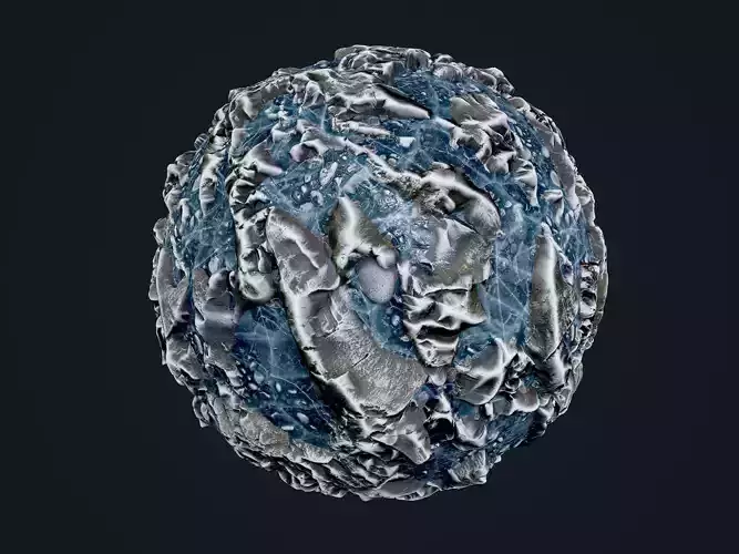 Snow Ice Ground Seamless PBR Texture 11