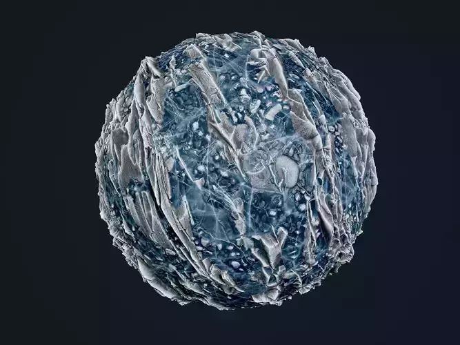 Snow Ice Ground Seamless PBR Texture 12