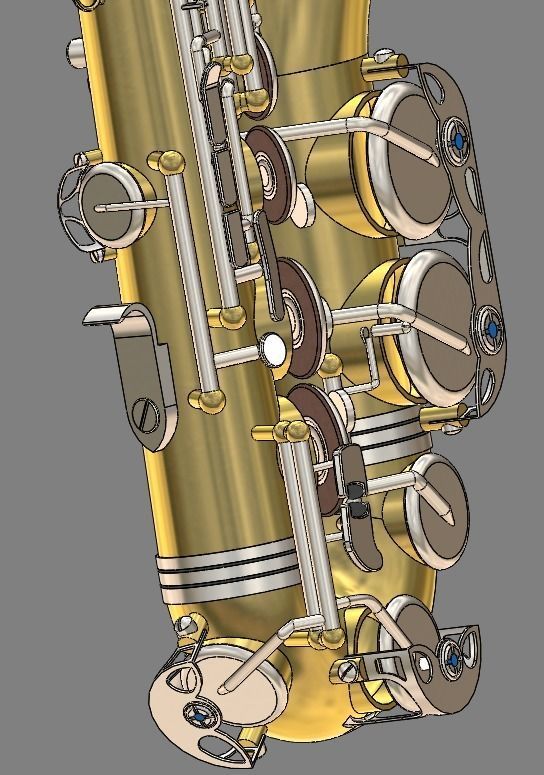 Alto Saxophone 3D model_6