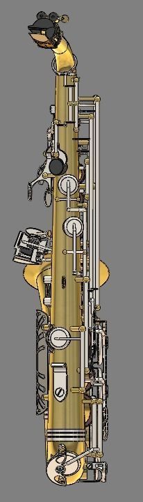Alto Saxophone 3D model_4