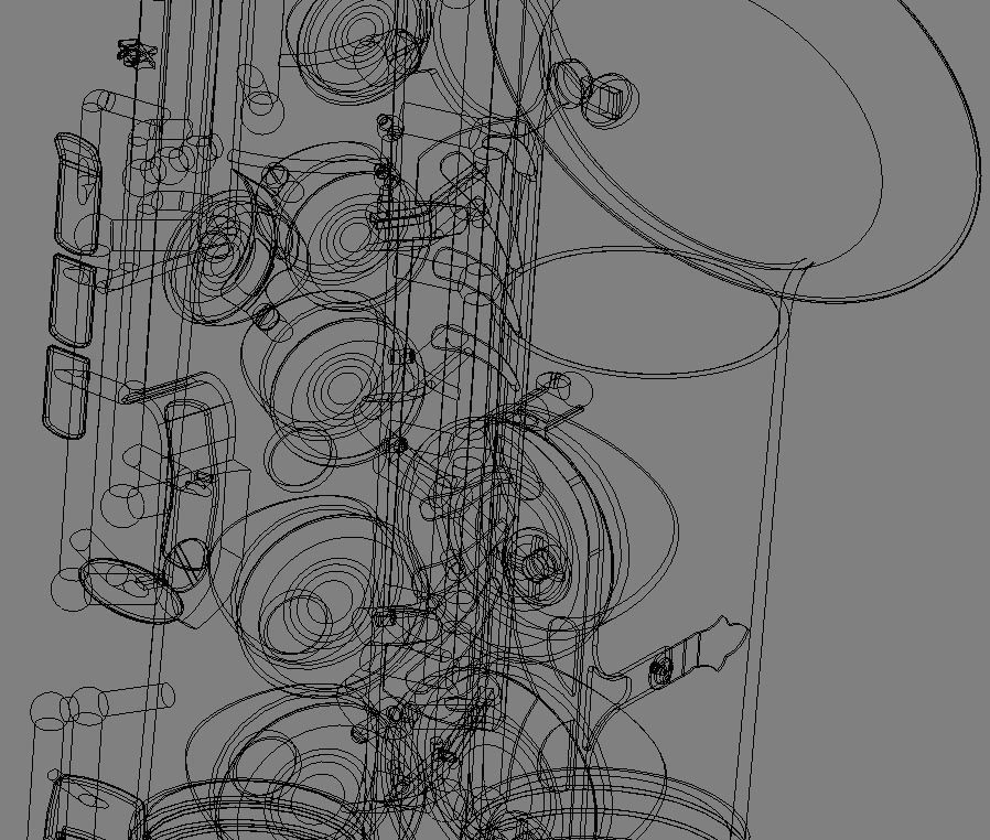 Alto Saxophone 3D model_8