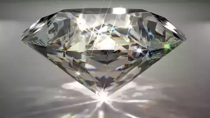 Diamond with light shining