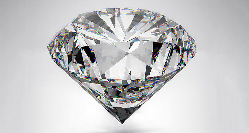 Diamond with light shining 3D model_1