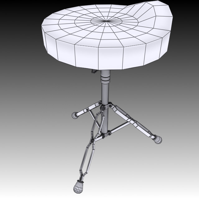 Drum Stool 3D model_3