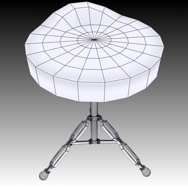 Drum Stool 3D model_2