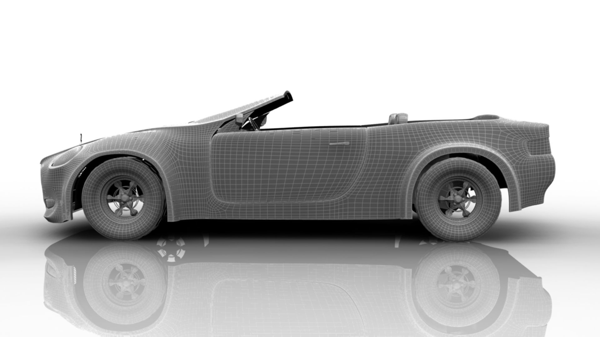 Car Model No 2 Low-poly 3D model_9