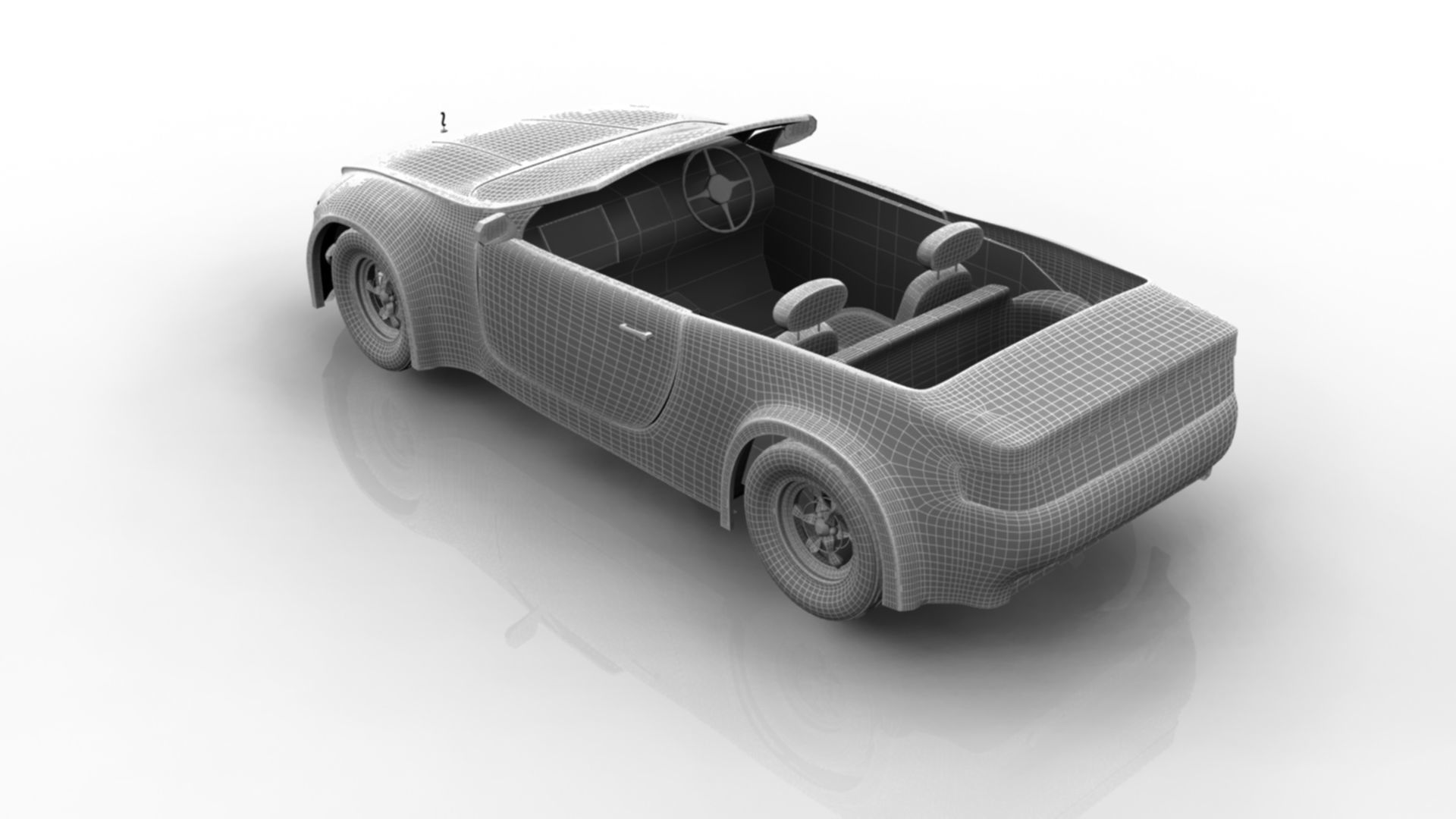 Car Model No 2 Low-poly 3D model_7
