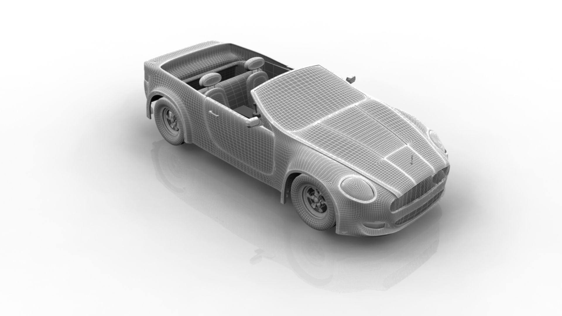 Car Model No 2 Low-poly 3D model_6