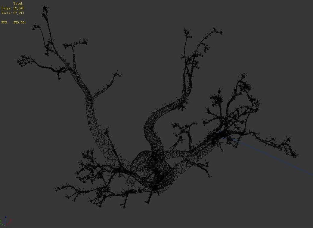 New Village - ornamental tree 01 3D model_2