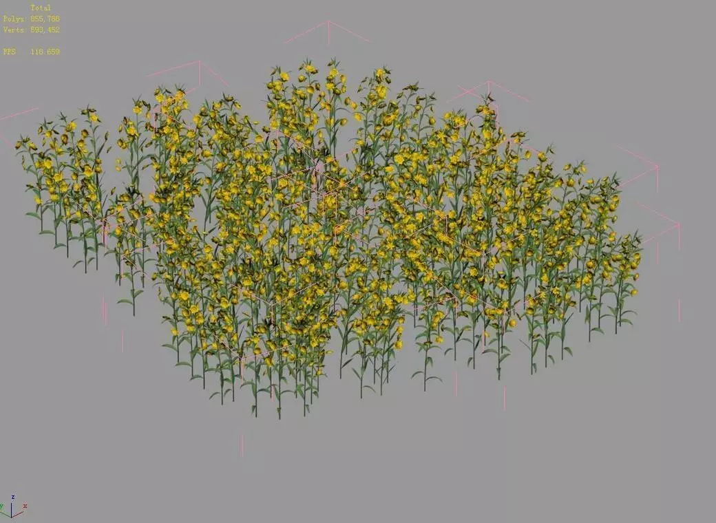 New Village - rape field 3D model_0