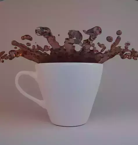 Tea Mug with splash animation