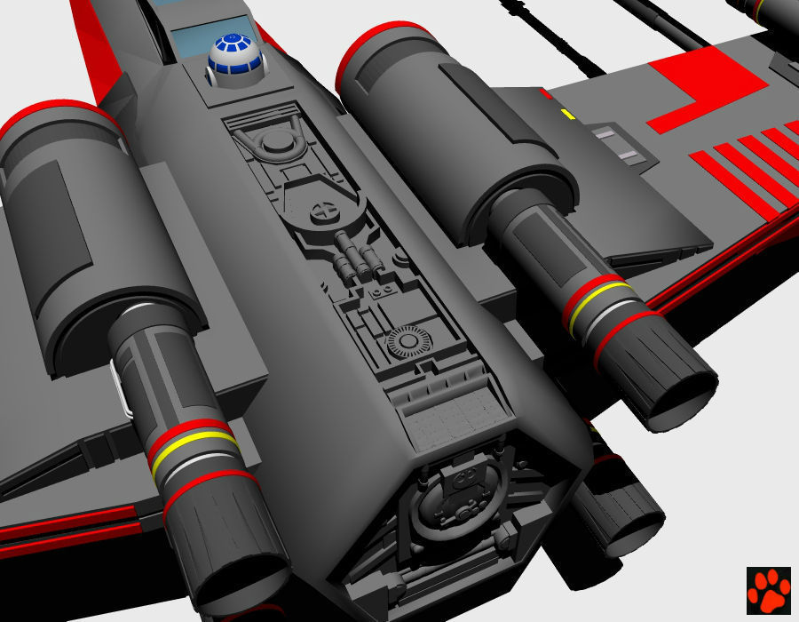 Star Fighter X-Wing 3D model_5