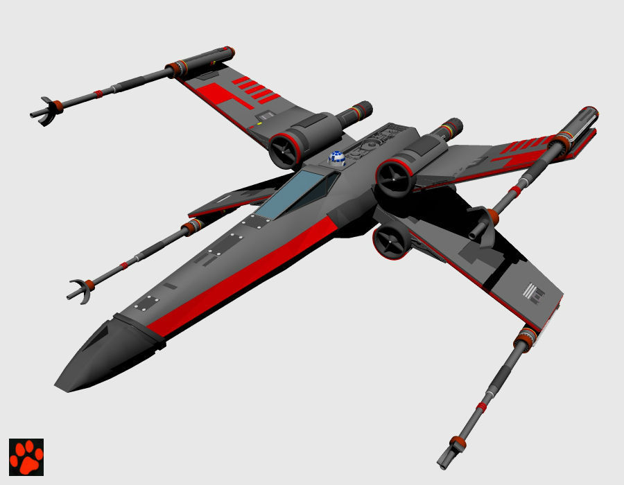 Star Fighter X-Wing 3D model_4