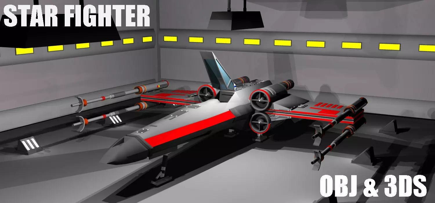 Star Fighter X-Wing 3D model_0