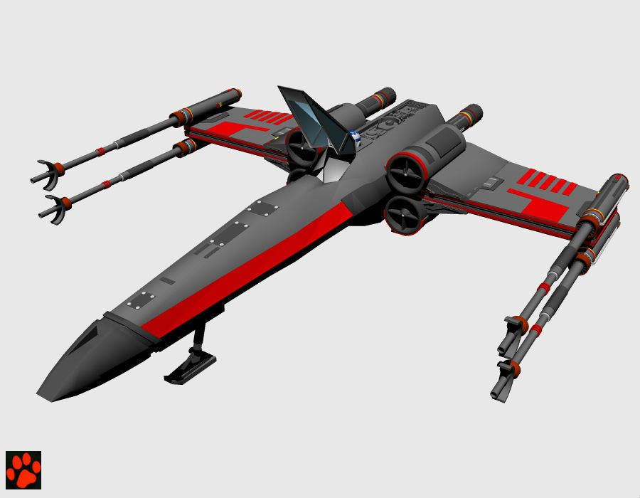 Star Fighter X-Wing 3D model_3