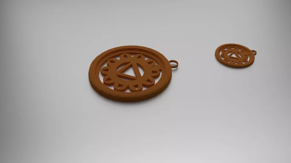 Manipura Solar Plexus Chakra Pendant 3D print model_0