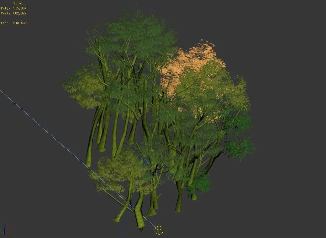 Plant Forest - Birch Grove 02 3D model_3