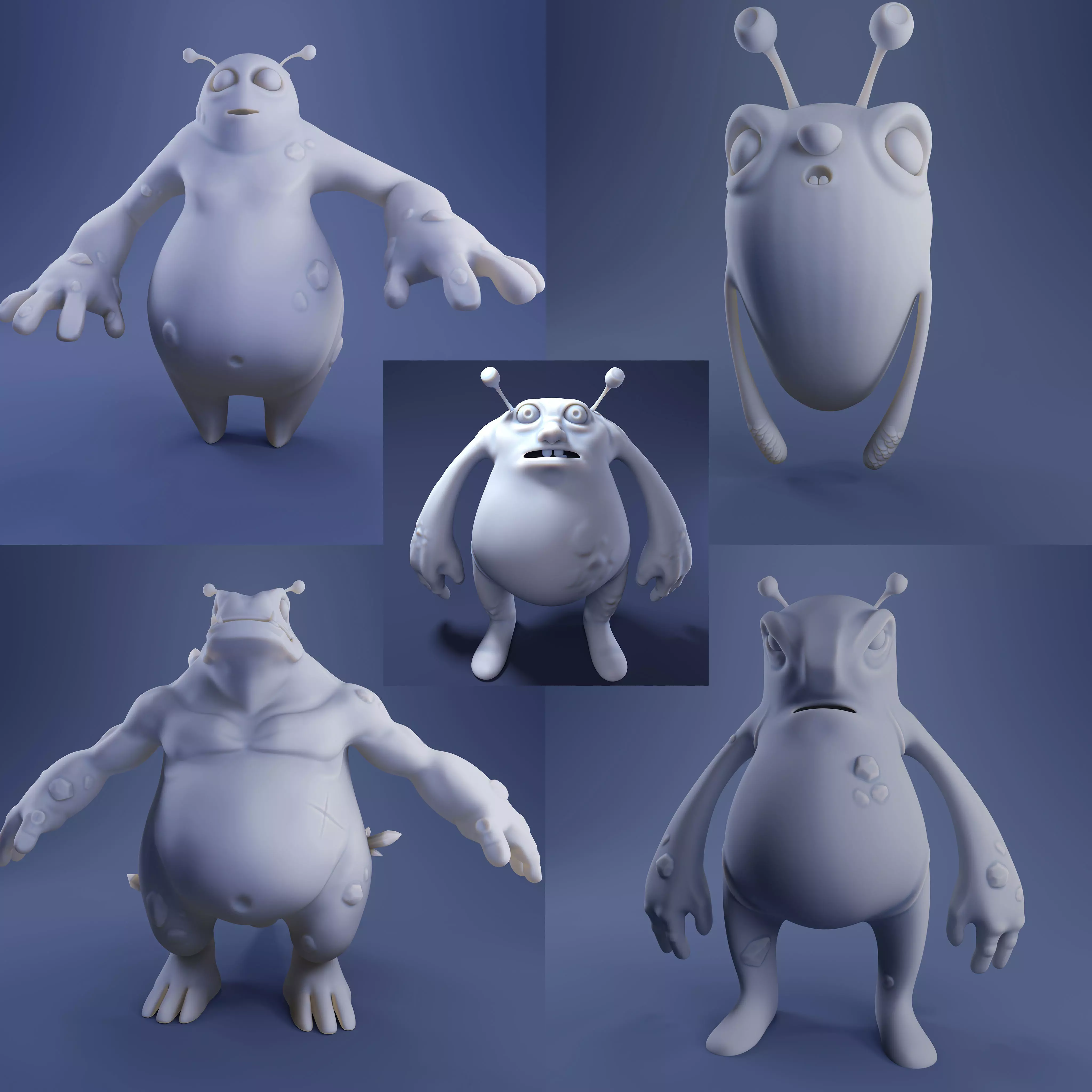 Alien Monsters Pack 3D Print Models 3D Model Collection_0