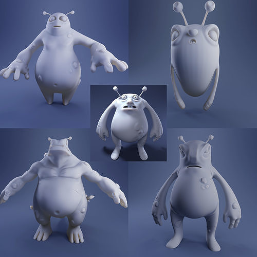 Alien Monsters Pack 3D Print Models 3D Model Collection