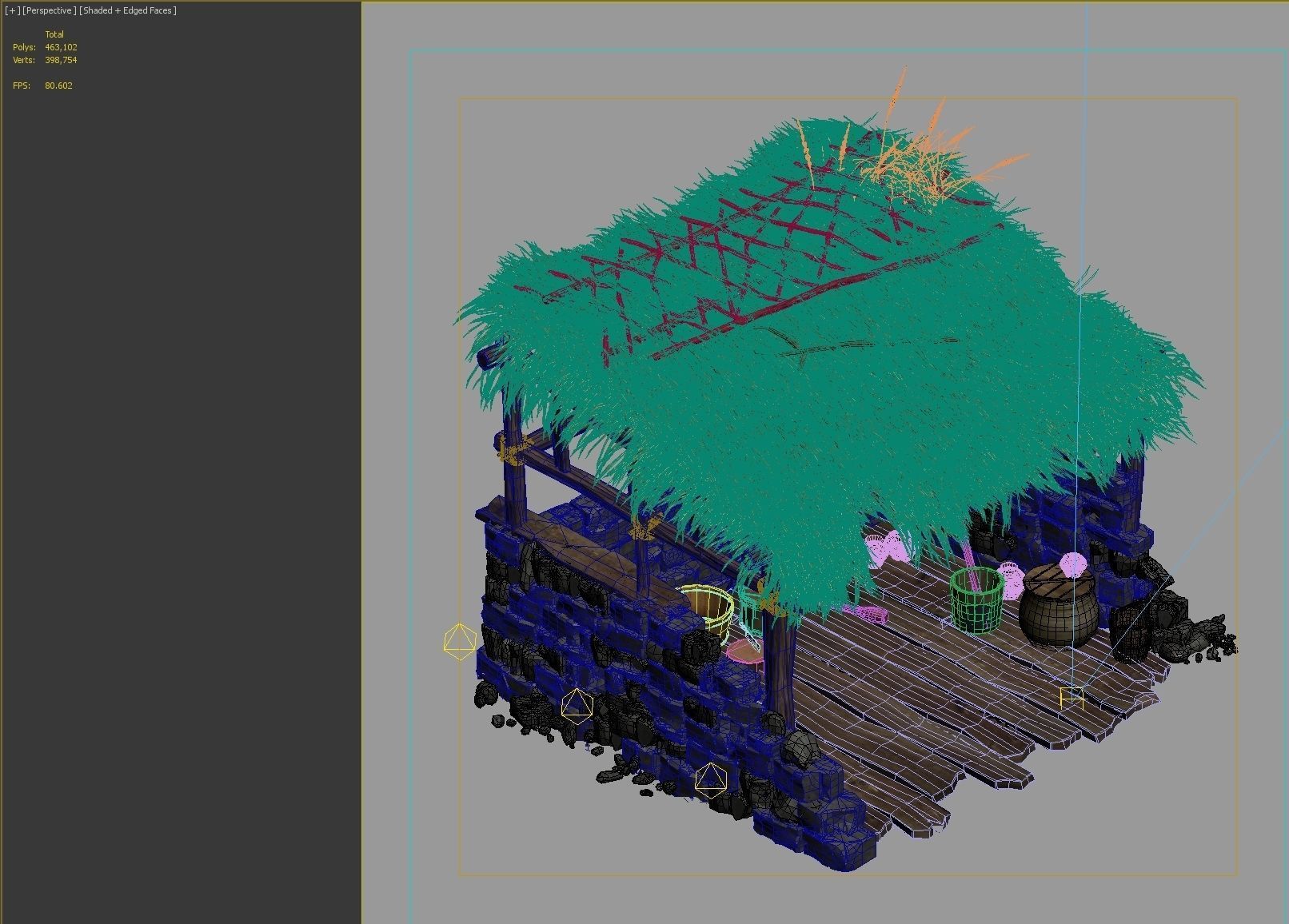 straw house 3D model_2