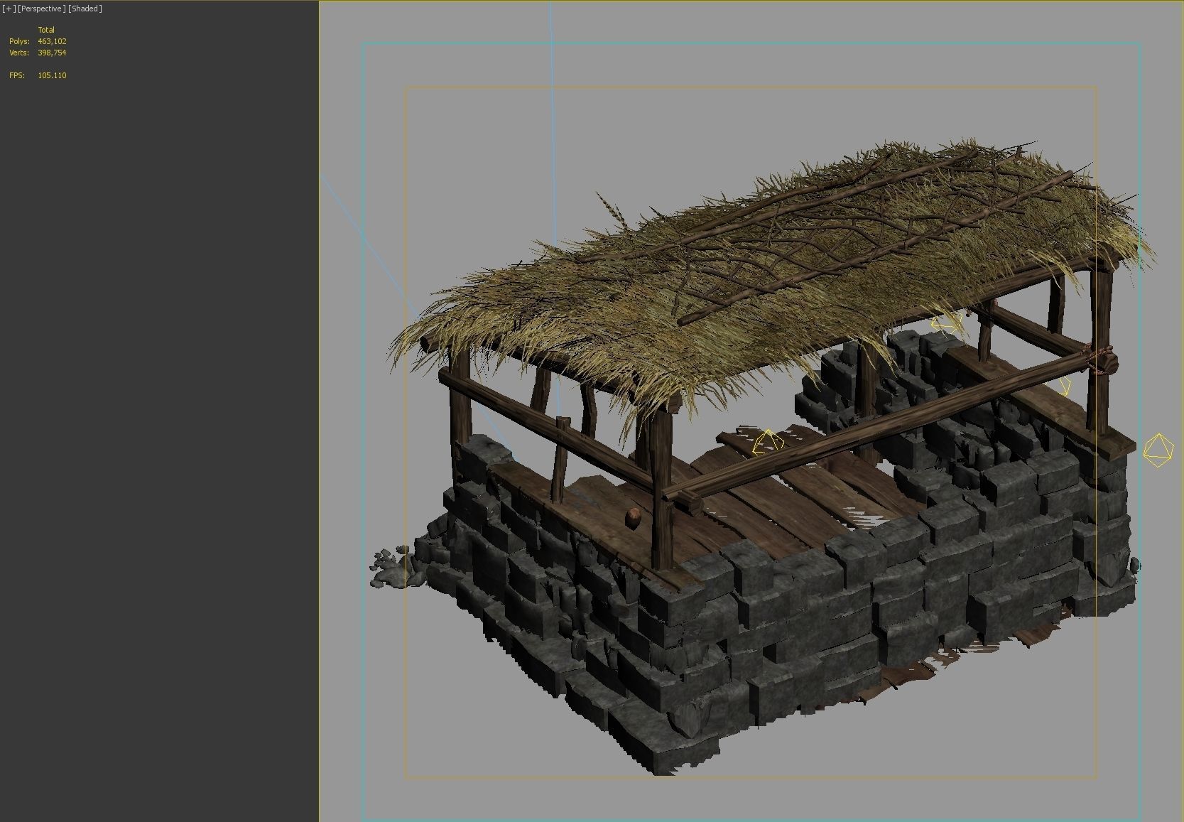 straw house 3D model_3