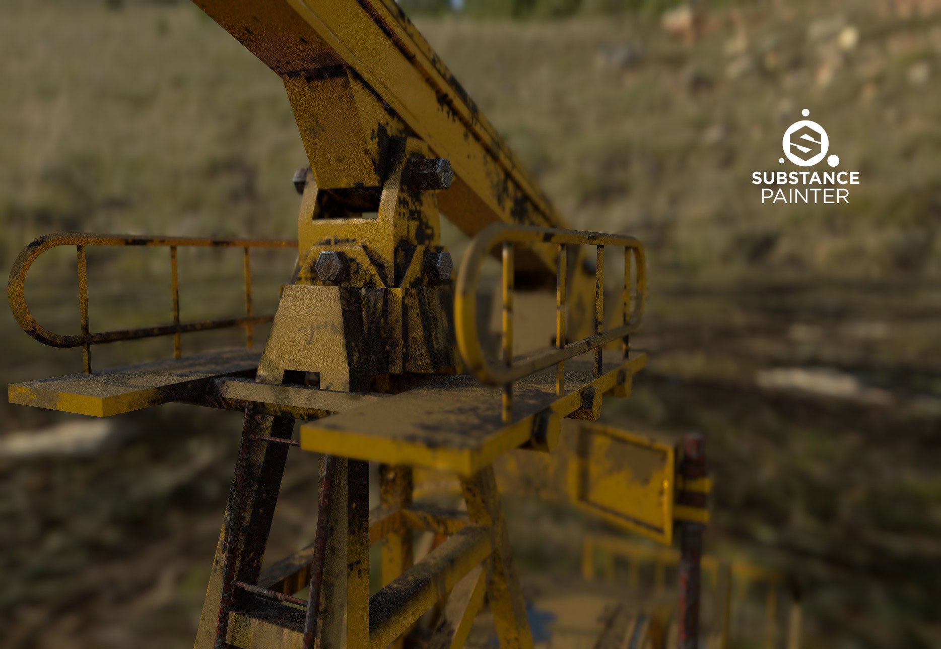Rusty Oil Well 3D model_25
