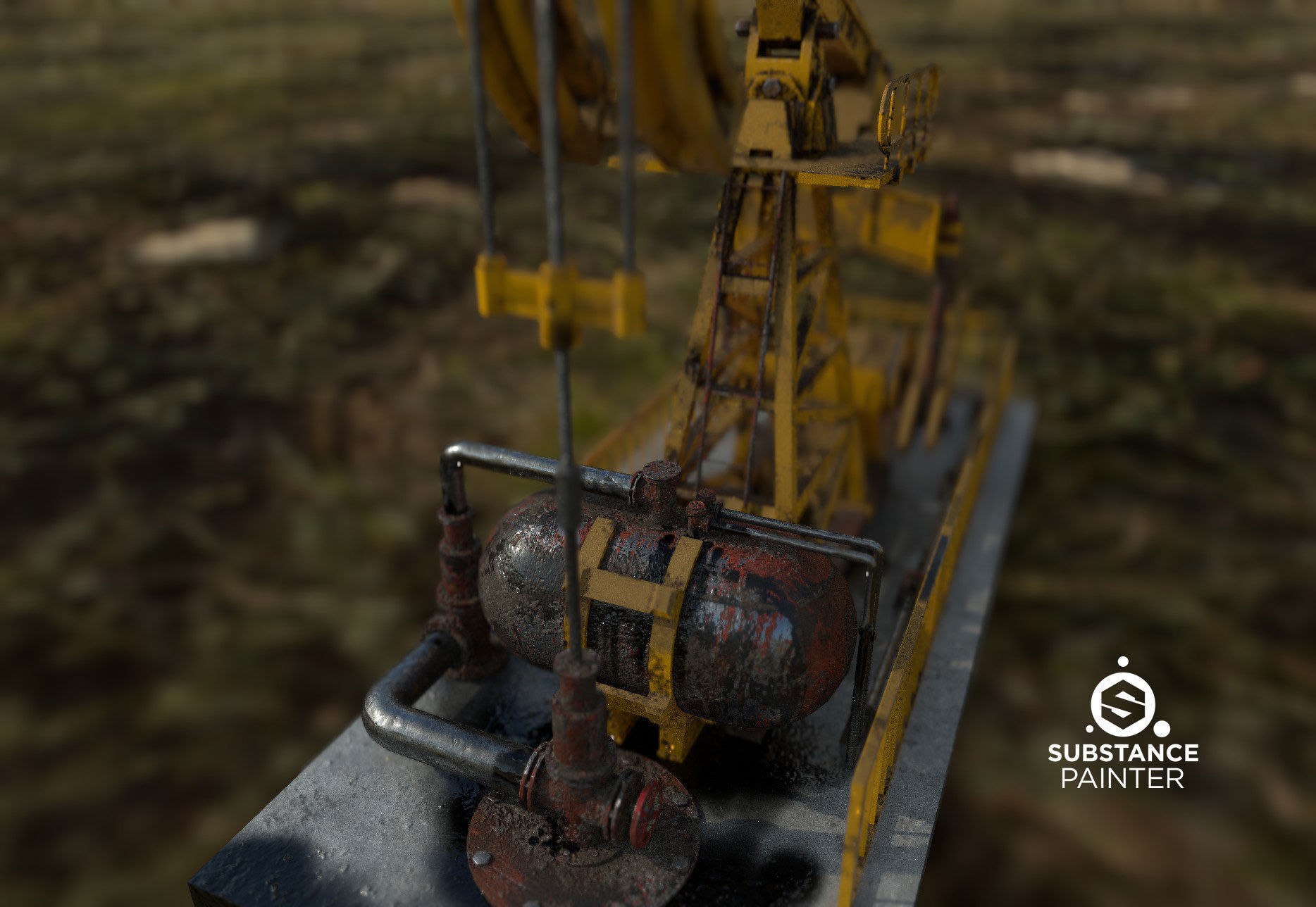 Rusty Oil Well 3D model_26