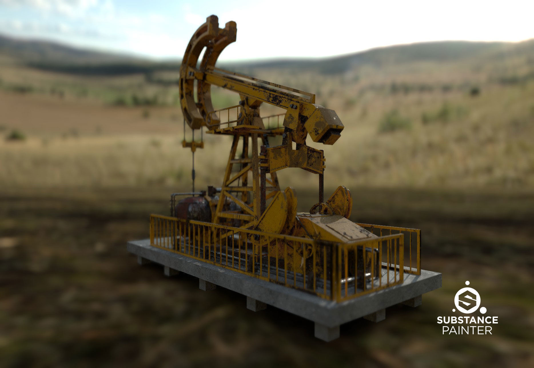 Rusty Oil Well 3D model_21