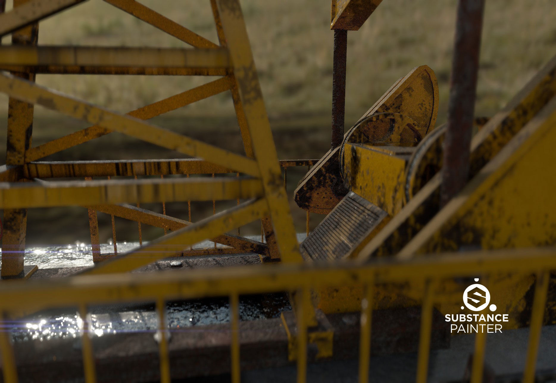Rusty Oil Well 3D model_8