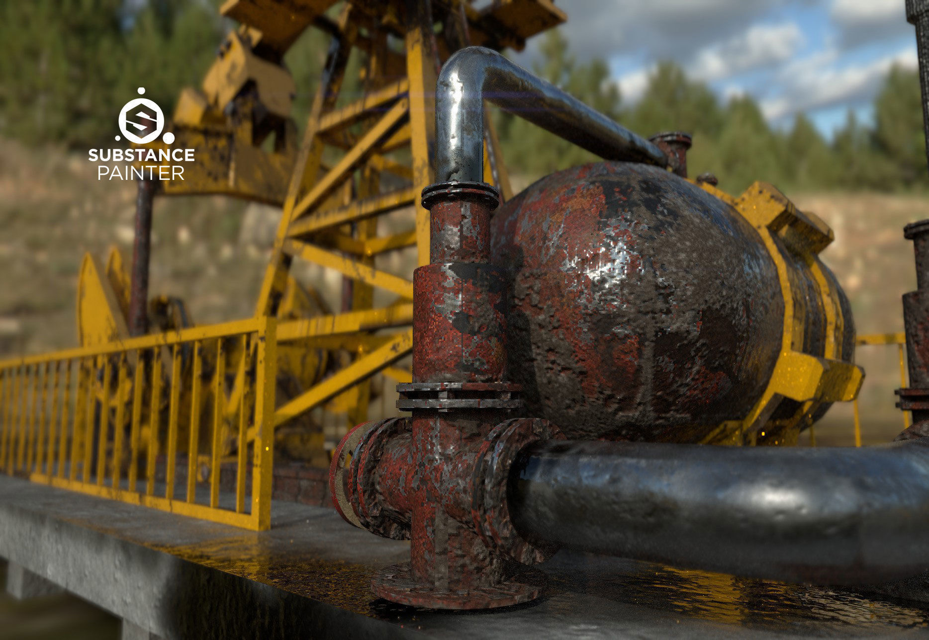 Rusty Oil Well 3D model_24