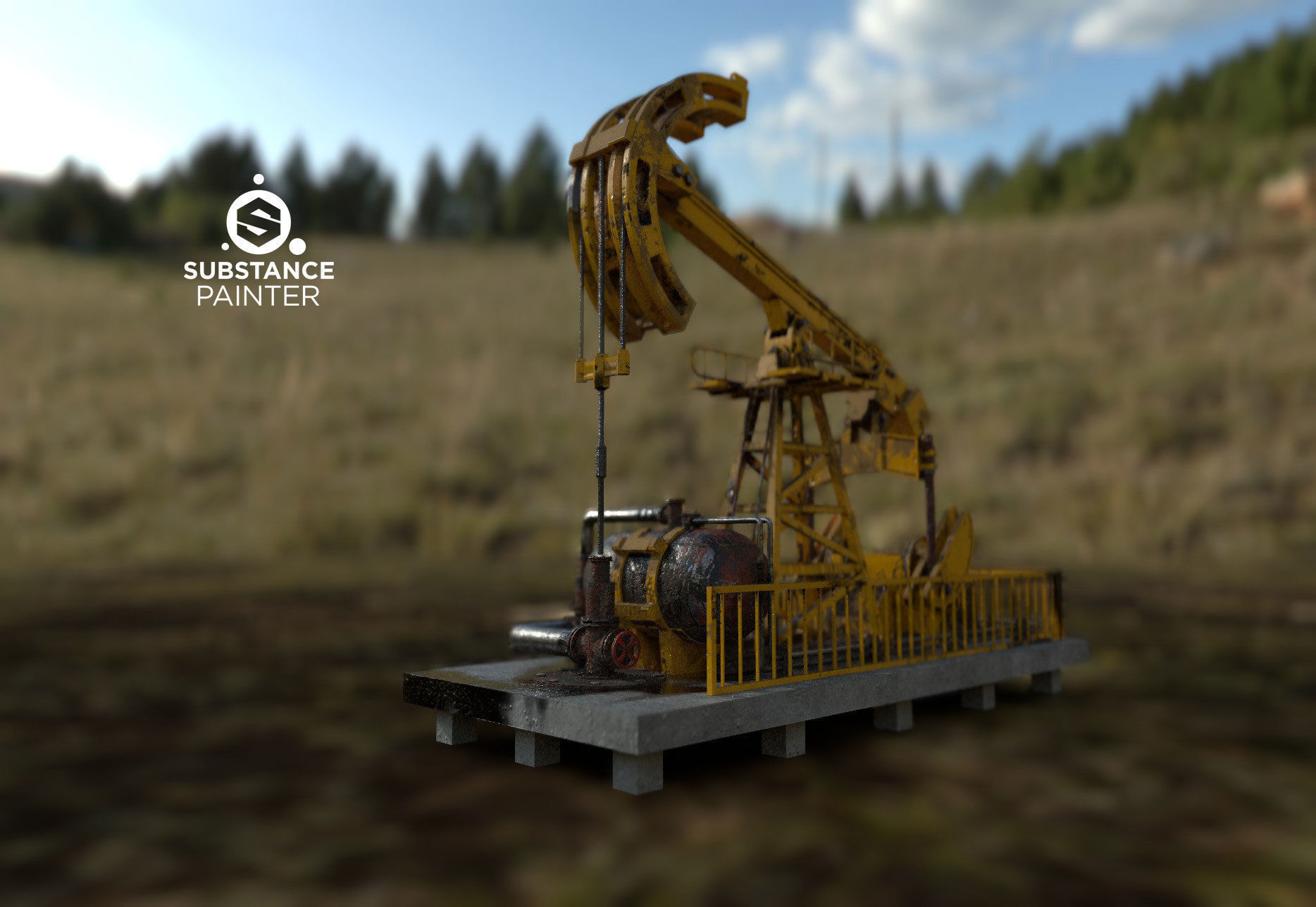 Rusty Oil Well 3D model_20