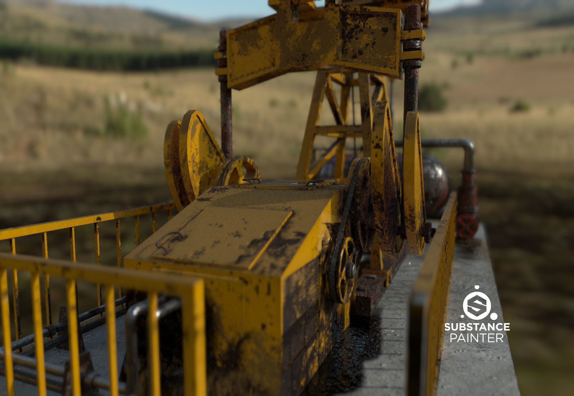 Rusty Oil Well 3D model_10