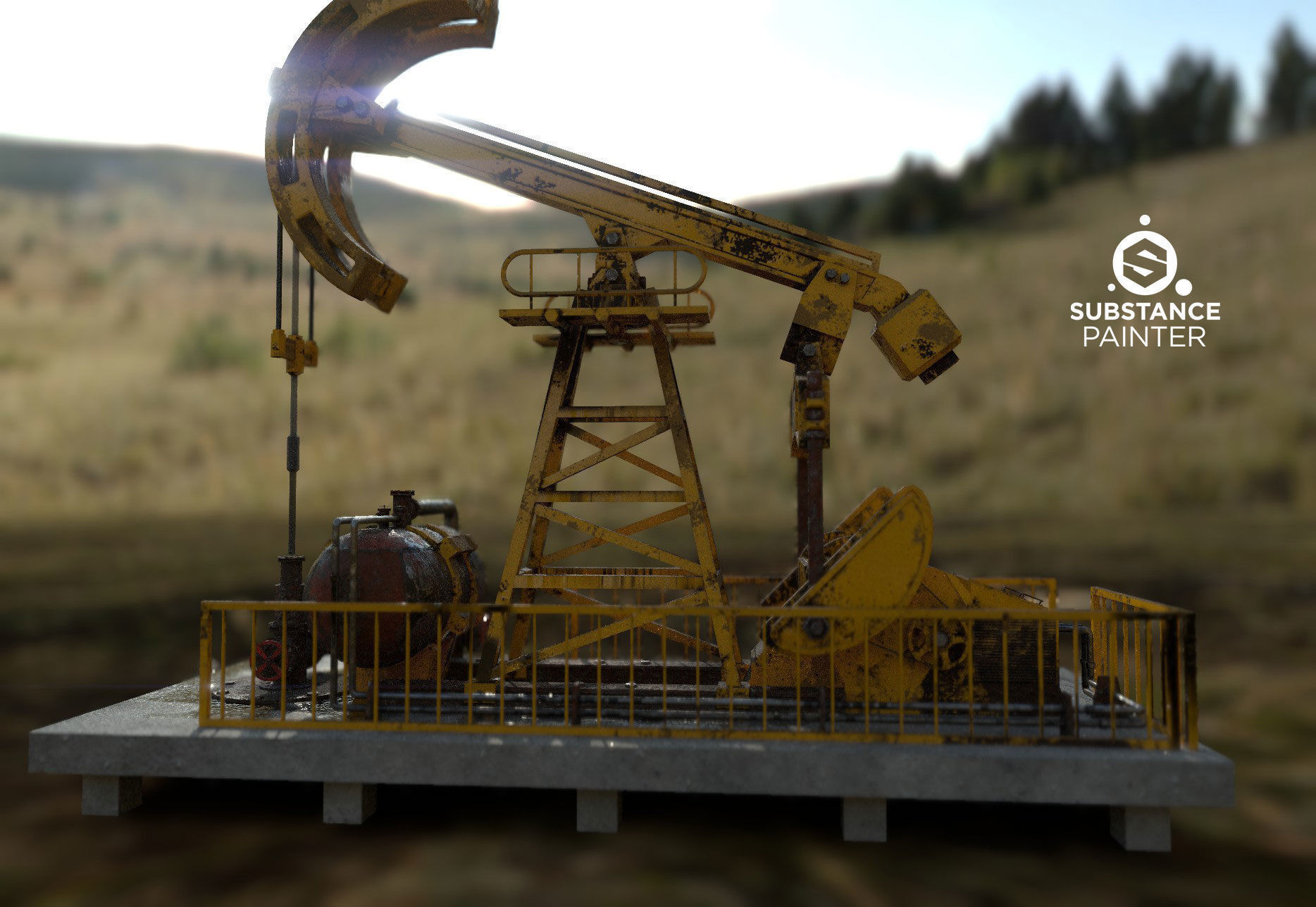 Rusty Oil Well 3D model_18